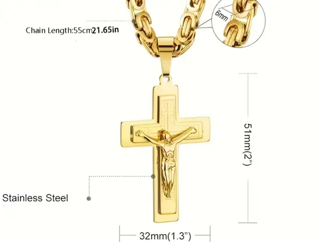 Stainlesteel chain with cross 60cm., Επαρχία Λεμεσού — Λεμεσός - Άγιος Γεώργιος