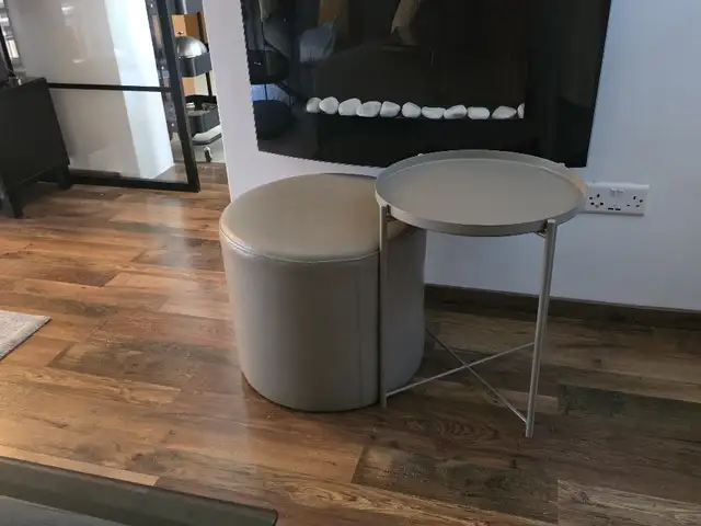 Ikea side table and poof, Limassol — Agios Tychon Tourist Area