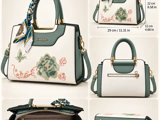 Brand new daidyo handbag / crossbody with floral embroidery sage green & cream, Επαρχία Λεμεσού — Γερμασόγεια Τουριστική Περιοχή
