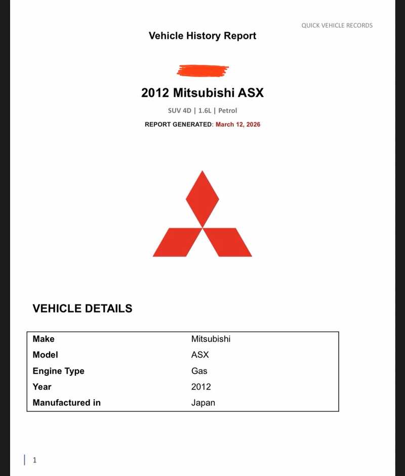 2012 Mitsubishi ASX 1,6L 2012 Cyprus
