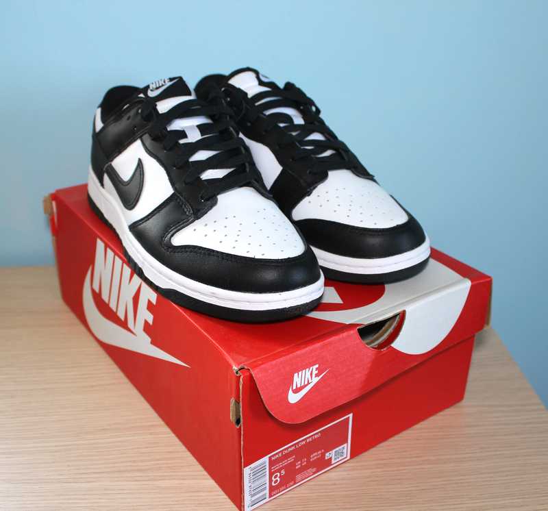 nike dunk low retro white black 42