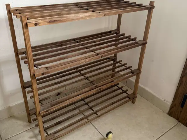 Wooden 4-tier shoe rack, Paphos — Paphos - Universal