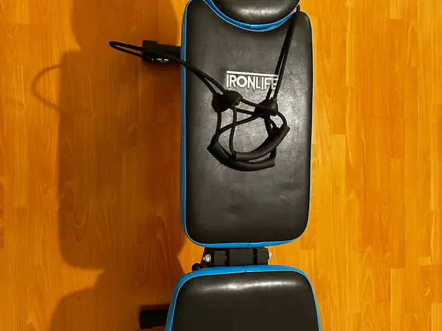 Ironlife adjustable bench plus weights / barbell, Limassol — Limassol - Mesa Geitonia