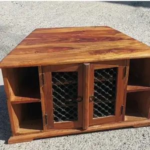 Indian wood and jali corner tv unit, Paphos — Empa