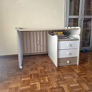 Lorelli maxi plus convertible baby cot / kids bed with desk, drawers & mattress, Limassol — Limassol - Mesa Geitonia