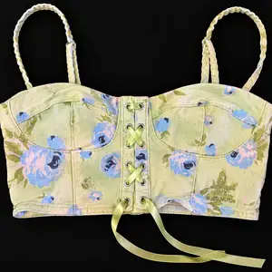Stradivarius floral corset bustier, light green, size s, Paphos — Paphos - Agios Theodoros