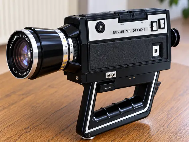 Vintage revue s8 deluxe super 8 movie camera-motor working-970s, Nicosia — Lakatameia - Agia Paraskevi
