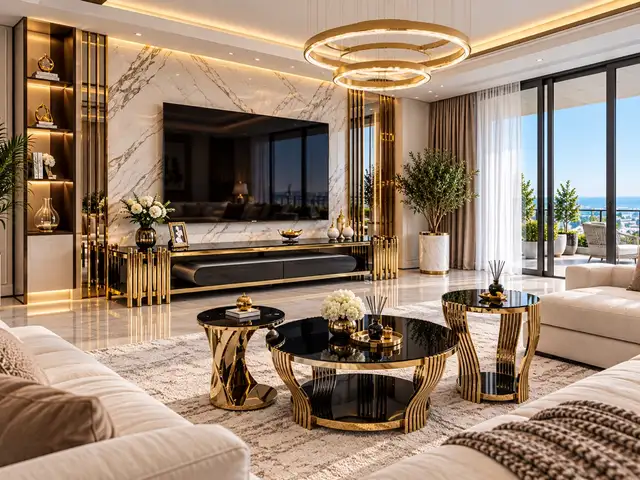 Luxury italian furniture set for the living room-available in cyprus, Limassol — Germasogeia Tourist Area