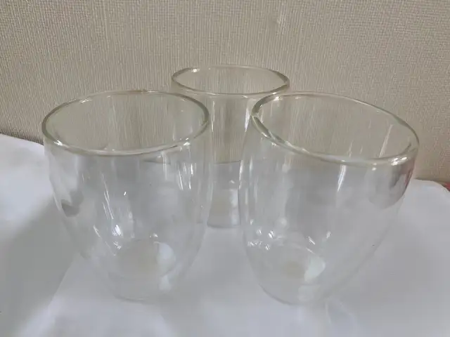 New set of 3 double-walled insulated glass cups, Επαρχία Λευκωσίας — Άγιοι Ομολογητές