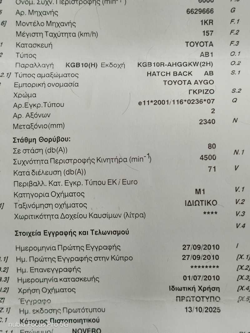 2010 Toyota Aygo 1,0L 2010 Cyprus