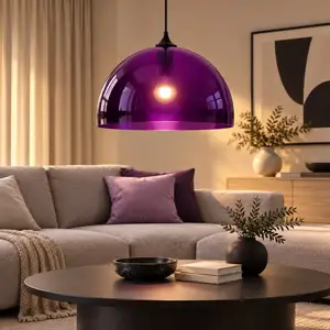 Purple Modern Acrylic Pendant Lamp Shades Various Colours 40cm, Nicosia — Nicosia - Lykabittos