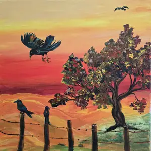 Landscape and Birds on sky, Επαρχία Λάρνακας — Ορόκλινη