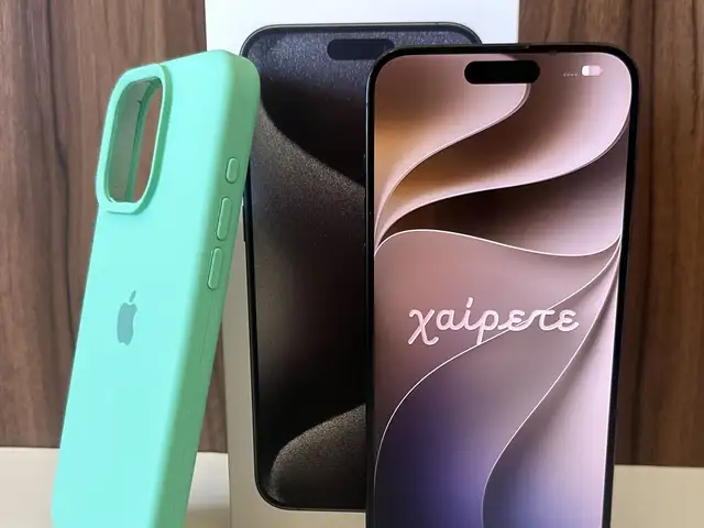 Iphone 15 pro max | 256gb | black titanium | 100 battery | box, cable & case, Επαρχία Λεμεσού — Ερήμη