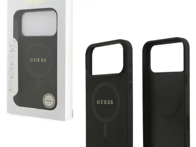 Back case magsafe guess saffiano apple iphone 17 pro max / 18 pro max black, Limassol — Agios Athanasios