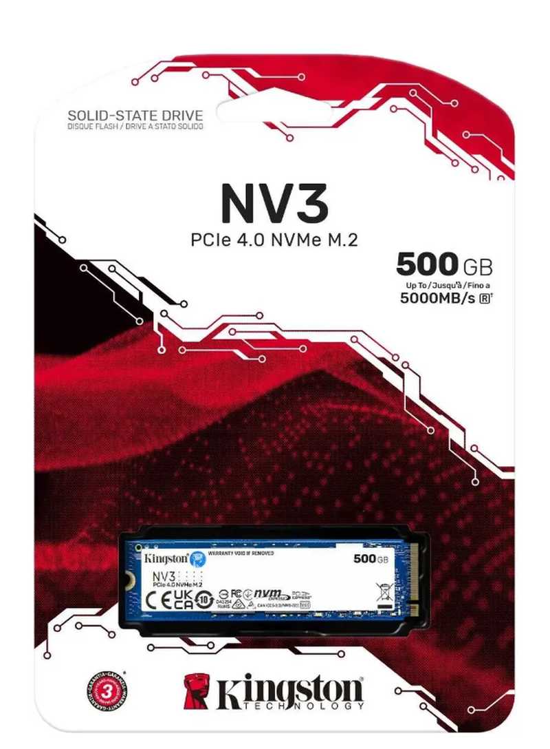 Ssd kingston nv3 500gb m.2 pcie 4.0 nvme snv3s/500g €49