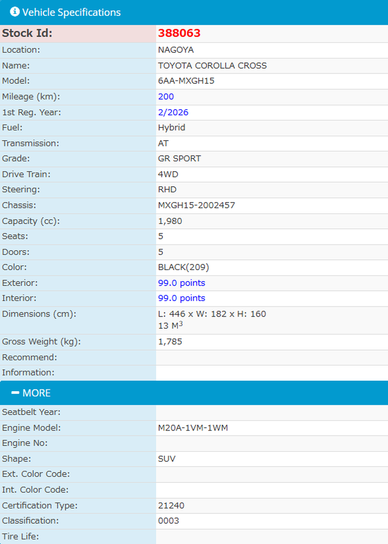 2026 Toyota Corolla Cross 2,0L 2026 Cyprus