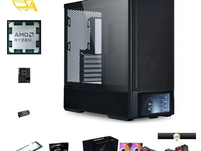 Custom gaming pc ryzen 7 7700 radeon rx 9070 xt 32gb ddr5 1tb nvme, Nicosia — Lakatameia - Agia Paraskevi