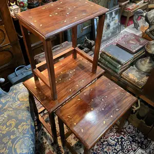 Antique mahogany inlaid nest of three table, Επαρχία Λευκωσίας — Στρόβολος - Δασούπολη