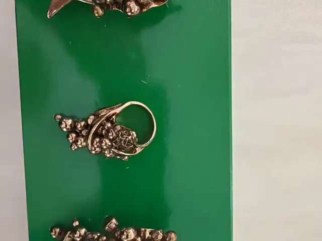 A set of earrings and a ring. handmade jewelry, Limassol — Limassol - Linopetra