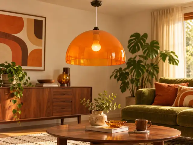 Orange Modern Acrylic Pendant Lamp Shades Various Colours 40cm, Nicosia — Nicosia - Lykabittos