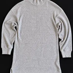 Bershka longline ribbed knit sweater grey, size l, Paphos — Paphos - Agios Theodoros