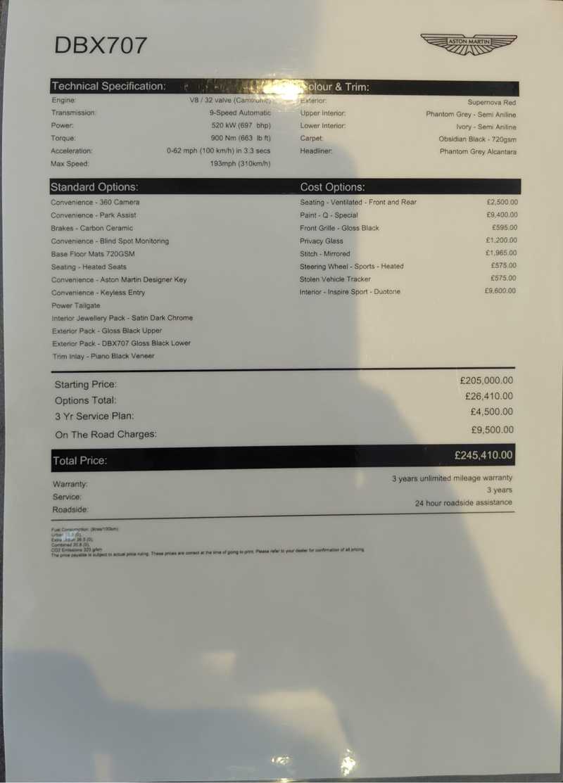 2025 Aston Martin DBX 4,0L 2025 Cyprus