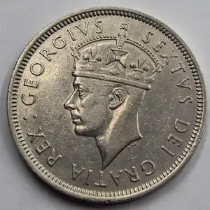 Cyprus two shillings coin 1949 kgvi au, Επαρχία Λευκωσίας — Λατσιά - Άγιος Γεώργιος
