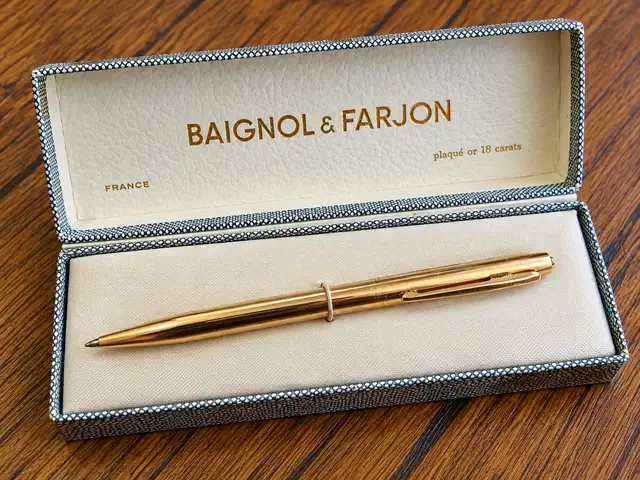 Vintage baignol & farjon ballpoint pen-18k gold plated-original box, Επαρχία Λευκωσίας — Λακατάμεια - Αγία Παρασκευή