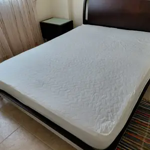 Solid wooden bed with a mattress, Paphos — Argaka