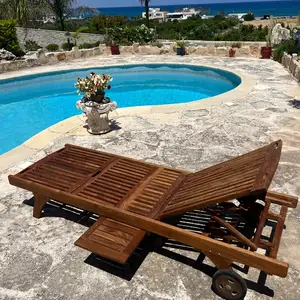Teak sun bed, Paphos — Argaka