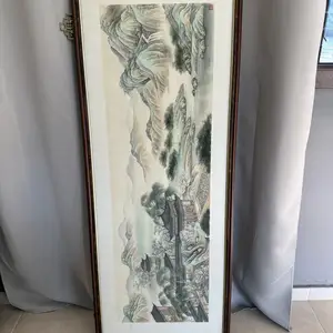 Set of 5 framed east asian landscape artworks, Paphos — Stroumpi Kato