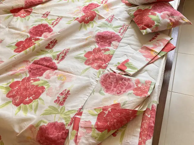 2 cotton curtains 233x198 each and 2 sofa cushions in same colour, Limassol — Pissouri