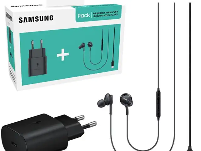 Charger usb-c samsung 25w eu/ earphone akg usb-c bundle pack black, Limassol — Agios Athanasios