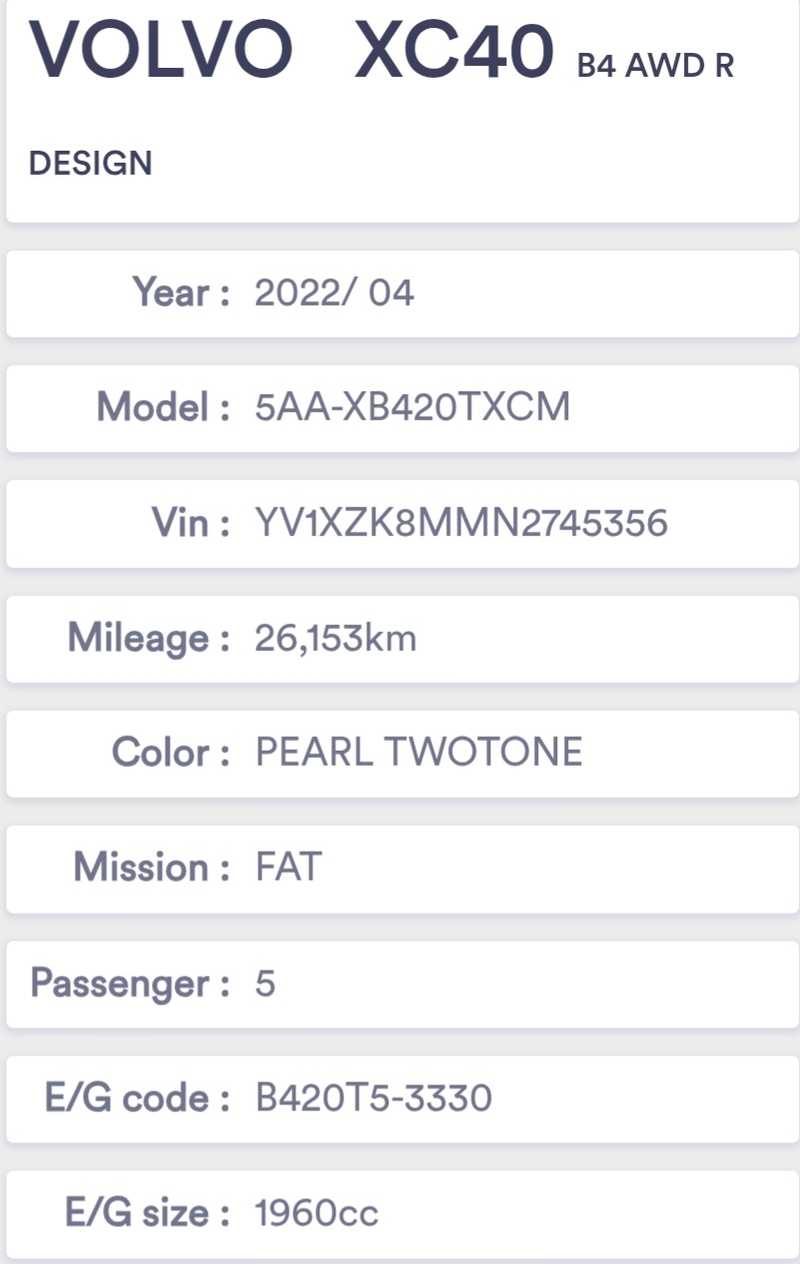 2022 Volvo XC40 2,0L 2022 Cyprus