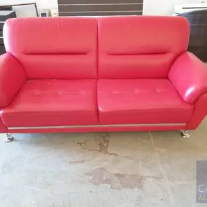 Red leather large 2 seat sofa, Επαρχία Λεμεσού — Ύψωνας