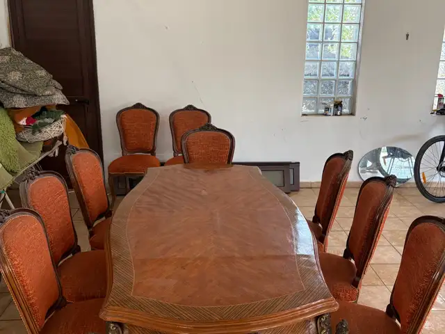 Louis xv style inlaid dining set - table and 10 chairs, Επαρχία Λάρνακας — Περιβόλια Λάρνακας