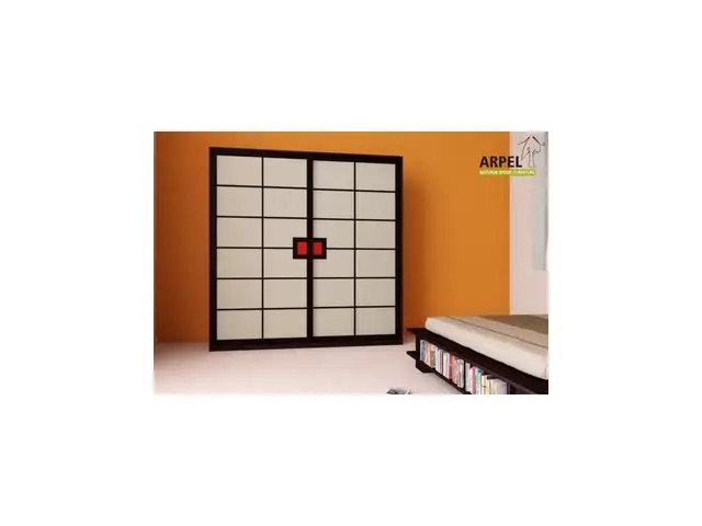 Arpel shoji wardrobe 200 x 250 cm, sand white fabric doors, Larnaca — Larnaka - Chrysopolitissa