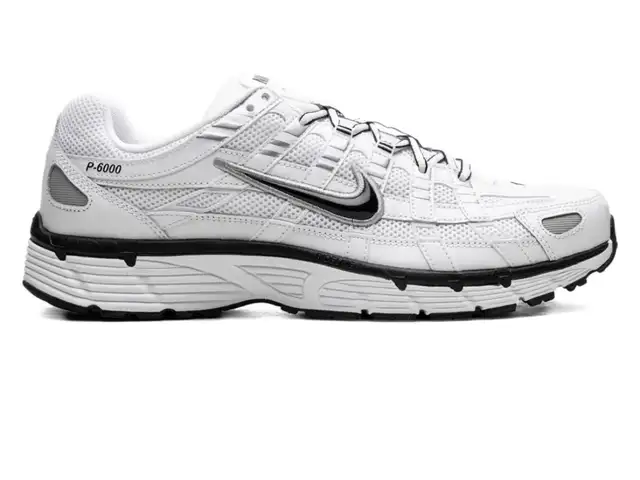 Nike shoes for men p-6000 white metallic silver black sneakers, Limassol — Limassol - Mesa Geitonia