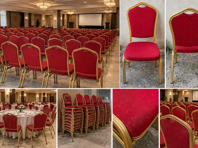 200 red and gold banquet & conference chairs, Επαρχία Λεμεσού — Σούνι