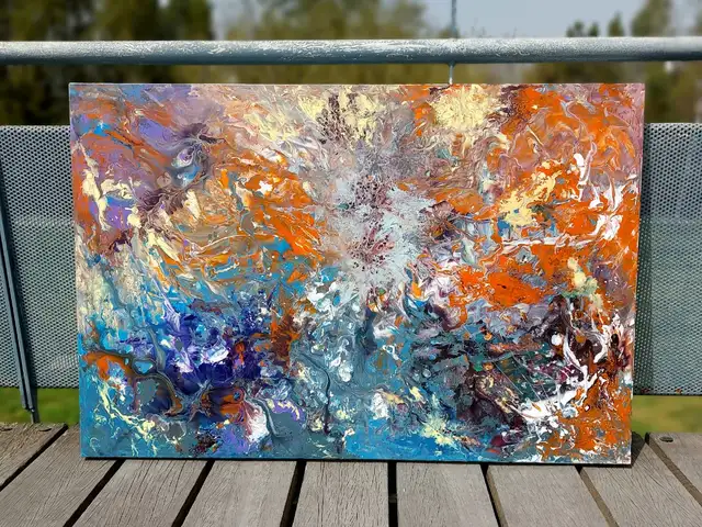Original Acrylic Canvas Painting 80120 cm Abstract - One-of-a-Kind Artwork, Larnaca — Larnaka - Kamares
