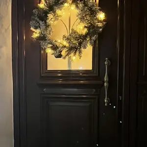 Pre-lit flocked christmas wreath 60cm, warm white led, Επαρχία Πάφου — Αργάκα