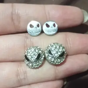 Two pairs of Jack Skellington, Nightmare before Christmas style earrings, Famagusta — Vrysoulles