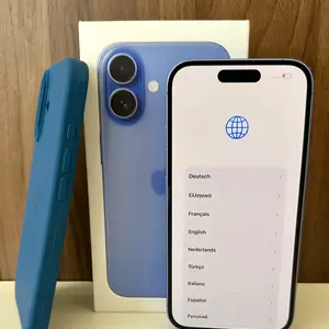 Iphone 16 | 128gb | ultramarine | 89 battery | box, cable & case | like new, Limassol — Erimi