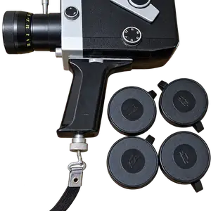 Vintage quarz 1x8s-2 super 8 movie camera-meteor zoom lens-working mechanism, Limassol — Agia Paraskevi