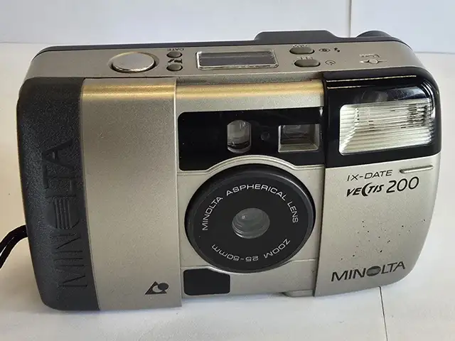 Minolta vectis 200 vintage aps compact film camera tested working ix-date strap, Larnaca — Alethriko