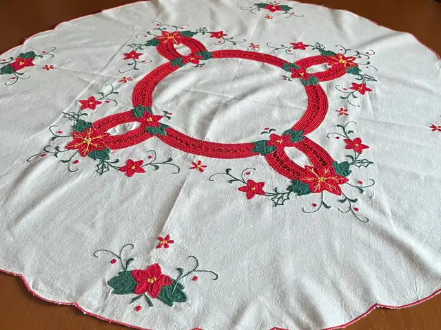 Christmas round tablecloth, Επαρχία Λευκωσίας — Στρόβολος - Χρυσελεούσα