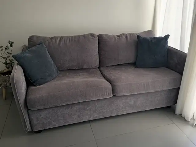 Comfortable Modern Grey 3-Seater Sofa, Limassol — Germasogeia