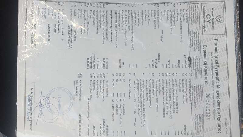 1998 Toyota Starlet 1,3L 1998 Cyprus