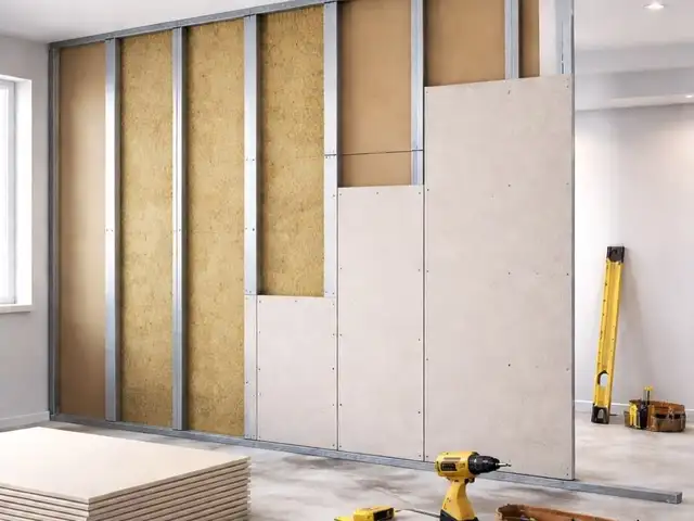 Double-layer drywall partitions for soundproofing in paphos, Paphos — Paphos - Kato Paphos