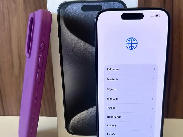 Iphone 15 pro | 128gb | blue titanium | 87 battery | box, cable & case, Επαρχία Λεμεσού — Ερήμη